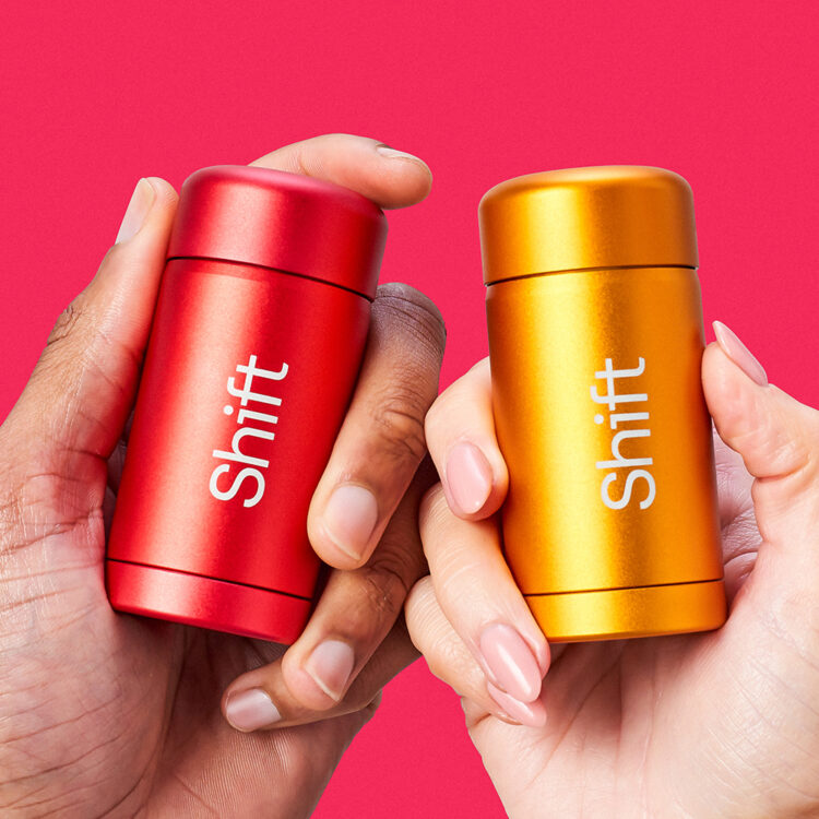 red and gold shift natural deodorant